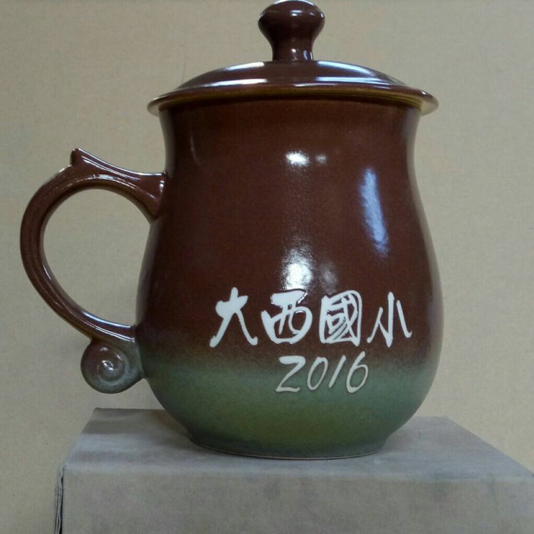 陶杯-喝茶杯,茶杯,陶瓷杯蓋-C220  全滿450cc