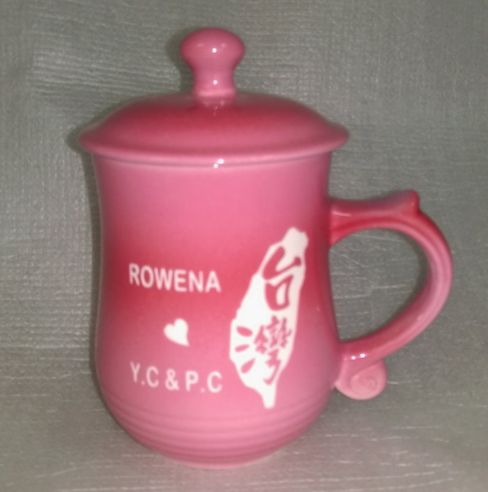 BK217  亮粉紅色 雷射雕刻台灣杯
